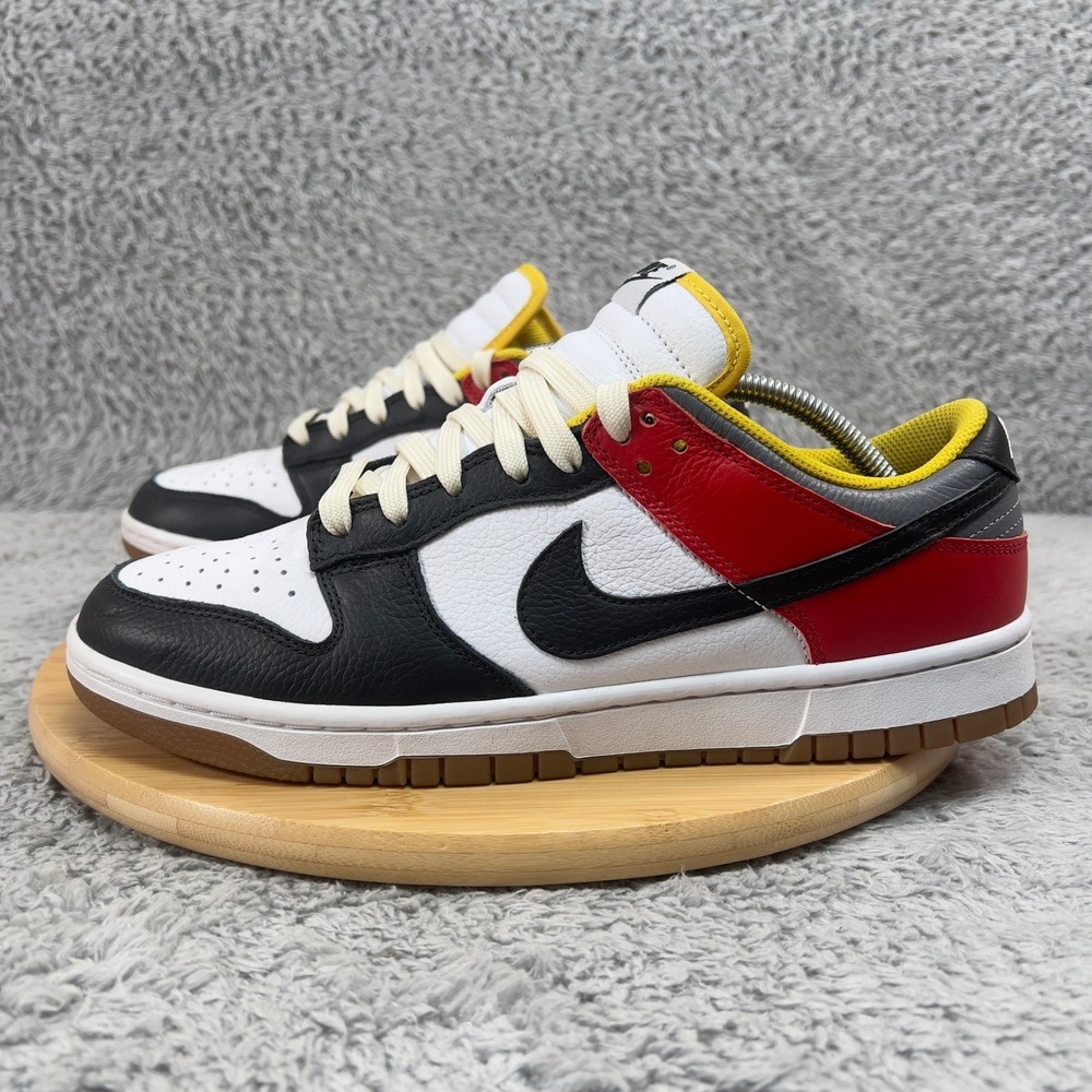 Nike Dunk Low By You Mens 10.5 Custom Jordan 1 Union LA Black Toe Colorway Gum